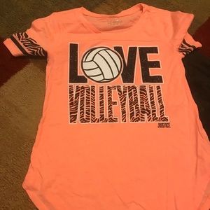 Justice Love volleyball tee size 12 girls